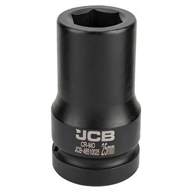 Глубокая ударная головка 25 мм 6-гр 1'' JCB JCB-48510025