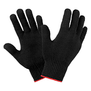 Перчатки трикотажные х/б "Лайт" из 4-х нитей, 10 кл. вязки, черный