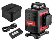 Нивелир лазерный линейный LX LL 0340-2, 4х360°, до 25 м, +/- 0.3 мм/м, зеленый WORTEX 1323751