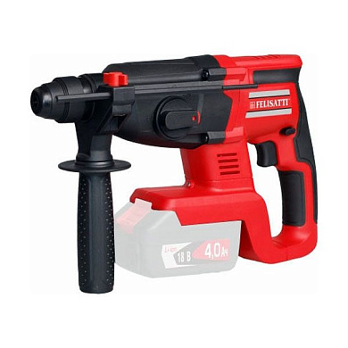 Аккумуляторный перфоратор, 18 В, 0-1100/0-1000 об/мин, 0-4250 уд/мин, 1,7 Дж, без аккум. и ЗУ Felisatti ПА-26/18Л3(без АКБ и ЗУ) Felisatti