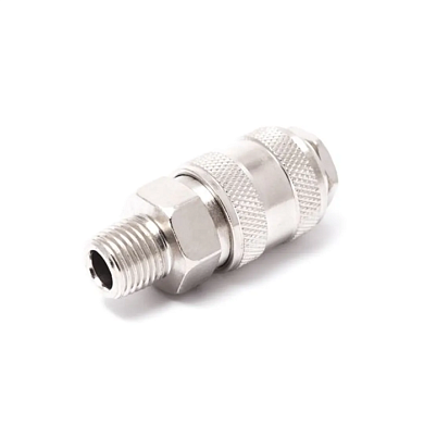 Быстроразъем пневматический с клапаном, "мама"-наруж. резьба 3/8" Partner PA-SE1-3SM