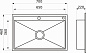 Мойка нерж. сталь, прямоугольная одночашевая, 700*460мм, черный, врезная (3,2мм) AKS 79258