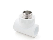 Тройник ПП комб. нар. 25х1/2", бел. РосТурПласт 10755