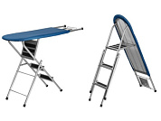 Доска гладильная - стремянка, Ruby 1, 1250х340 мм, с подставкой под утюг, PERFECTO LINEA 42-142303