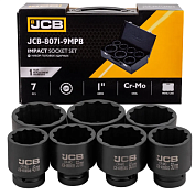 Набор ударных головок 7 пр 1'' 12-гр JCB JCB-8071-9MPB