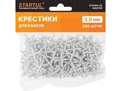 Крестики д/кафеля 2,0мм 200шт STARTUL MASTER STARTUL ST4404-20