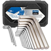 Набор Г-образных ключей HEX (6-гр) 2-19 мм, TORX T25, T30, T40 13+3 пр Scheppach Sch-5137D+3