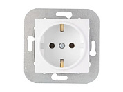 Розетка 1-ая (скрытая, с/з) белая, Уют, Bylectrica РС16-530