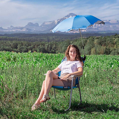 Кресло складное для кемпинга в комплекте с зонтом, 54х45х85 см KINGTUL KT-SP-131Z