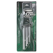 Набор ключей Г-образных 6-гр. экстра длинных, 9 пр. 1.5-10 мм RockForce RF-5093XL