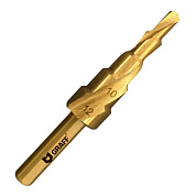 Сверло по металлу 4 - 12 мм ступенчатое TIN GRAFF 709412