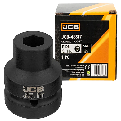 Головка ударная 17 мм 6-гр 1'' JCB JCB-48517