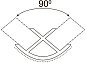 Угол 90 к цоколю мебельному ПВХ h=100 крем, РБ BY 27169