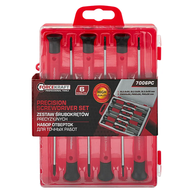 Набор отверток для точных работ SL, PH 6 пр ForceKraft FK-7006PC