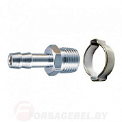 Переходник, наруж. резьба 1/4"-"елочка" 6 мм, с обжимным кольцом FUBAG 180260 B