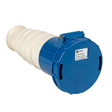 Розетка переносная 233 2Р+РЕ 63А 220В IP67 EKF PROxima ps-233-63-220