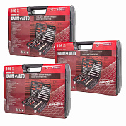 Набор инструментов 106 пр. 1/4''&1/2'' 6-гр. 5-32 мм, 3 к-та BaumAuto BM-41061-5 3 K-T