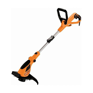 Триммер электрический, 600 Вт, 10000 об/мин, диаметр скоса 300 мм,D-об. рукоятка, телескоп.штанга PIT MET-600