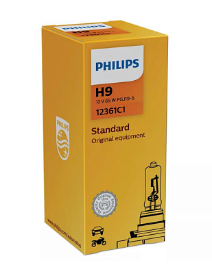 Лампа 12V H9 65W PGJ19-5 Philips 12361C1