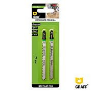 Пилка для лобзика 75 мм по дереву T101B HCS GRAFF серия «Standart», 2 шт. 131175