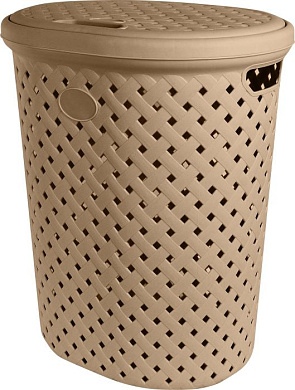 Корзина для белья Plast Team Rattan 42л 415×330×510 мм шоколадный мокко Пластик Репаблик PT408711015