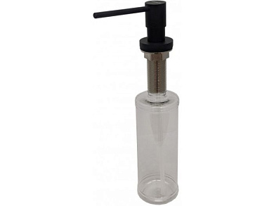 Дозатор моющего средства встраиваемый в мойку, латунь/пластик, черный GERHANS K50403B