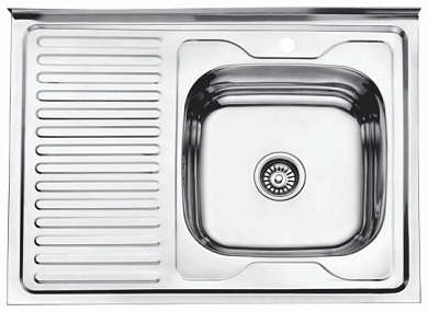 Кухонная мойка из нержавеющей стали, декорированная, правая Ledeme L68060-6R