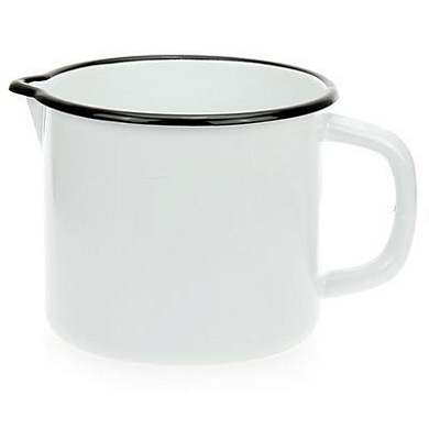 Кружка эмалированная с носиком б/кр 1 л, белая без декора Керченский металлургический завод 40104-072БлБД