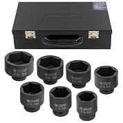 Набор головок ударных 1" 7 пр., 6-гр., 46, 50, 55, 60, 65, 70, 75 мм Forsage F-8071-5MPB