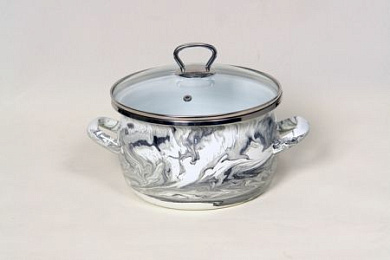 Кастрюля 2,5л (сфера) "Шейк Бл-Черн" Сантэкс 1-2425111(Бл)(БЧ)