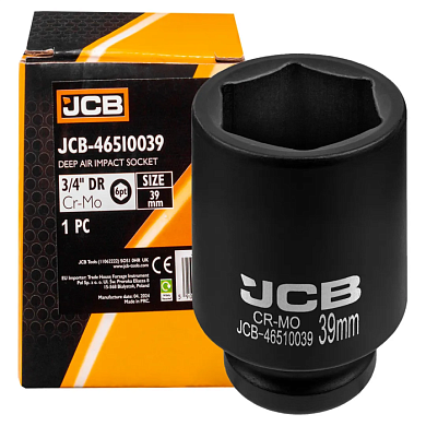 Головка ударная глубокая 39 мм 6-гр 3/4'' JCB JCB-46510039
