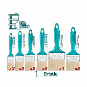 Набор малярнах кистей TOTAL THT84501201, 12шт