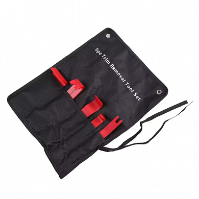 Съемник крепежа обивки пластмассовый (NYLON), набор 5 предметов, на полотне H-D HD-08361