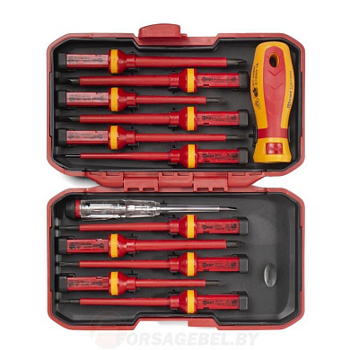 Диэлектрическая отвертка VDE со сменными битами «ПРОФИ» КВТ НИО-4412