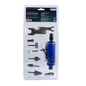 Пневмозачистная машинка с комплектом камней 11пр цанги: 3, 6 мм, 25000об/мин, 85 л/мин, 6.3Bar RockForce RF-RP7313