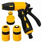 Пистолет-распылитель пластиковый, 1 штуцер, 2 быстросъема, L-180 мм, 4 пр WMC TOOLS WMC-TG7206017
