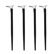 Опора мебельная DIANA h725, черный матовый/хром, 1 упак 4 шт., AKS 112517