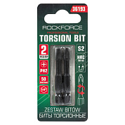 Набор бит торсионных 2 пр. PH2 1/4" 50 мм RockForce RF-36193
