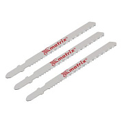 Полотна для электролобзика по дереву, 3 шт, 75х2,5 мм, HCS, EU- хвостовик Matrix 78141