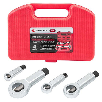 Набор гайколомов 4 пр., 9-12, 12-16, 16-22, 22-27 мм EVERFORCE EF-672
