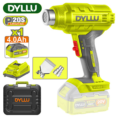 Фен строительный (термовоздуходувка) аккумуляторный DYLLU DTKH1B012