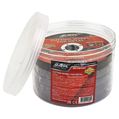 Круг отрезной по металлу и нержавеющей стали 125x1.0x22.2 мм 50 шт JBC JBC-CW705S[к-т 50 шт.]