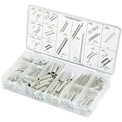 Набор пружин 5,5х17,5,5х35, 6,5х10,7х12,5, 7х19, 9х35, 9,5х16, 9,5х19 мм, 200 пр. Сибртех 47602