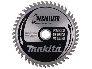 Диск пильный 165х20 мм 56 зуб. по алюминию, для погружных пил Makita B-35302