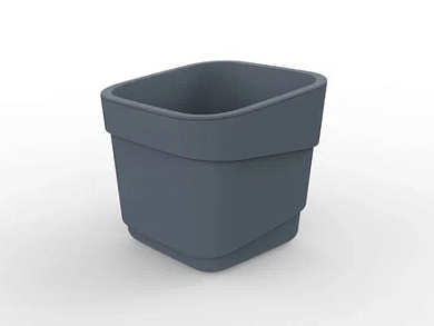 Горшок для цветов фактурный "Hills" 2,2 л, d 155, h 145,5 мм, серый Полимербыт 4397405