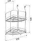 Корзина на трубу d16 угловая двойная СWJ201F хром AKS 61604