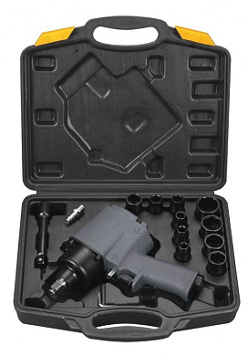 Пневмогайковерт ударный IW720 1/2'', 226л/м, 720Нм, 6.3бар + набор головок FUBAG 100193