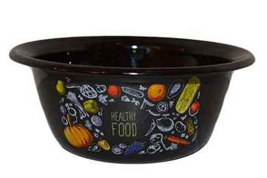 Миска 0,8л Здоровая еда Стальэмаль 1с5с_ЗЕ