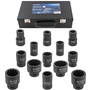 Набор головок ударных глубоких 1" 14 пр., 12-гр., 22-60 мм Forsage F-8152-9MPB