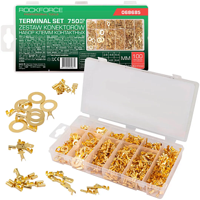 Набор контактных автомобильных клемм 750 пр RockForce RF-068685